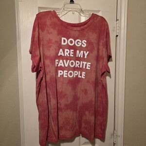 Torrid Red Short Sleeve Tee Dogs Are My Favorite